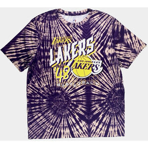 NBA U Los Angeles 48 Lakers Men’s Size Large Fan T Shirt Purple Tie Dye